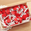 Beautiful Small Wooden Peg With red heart